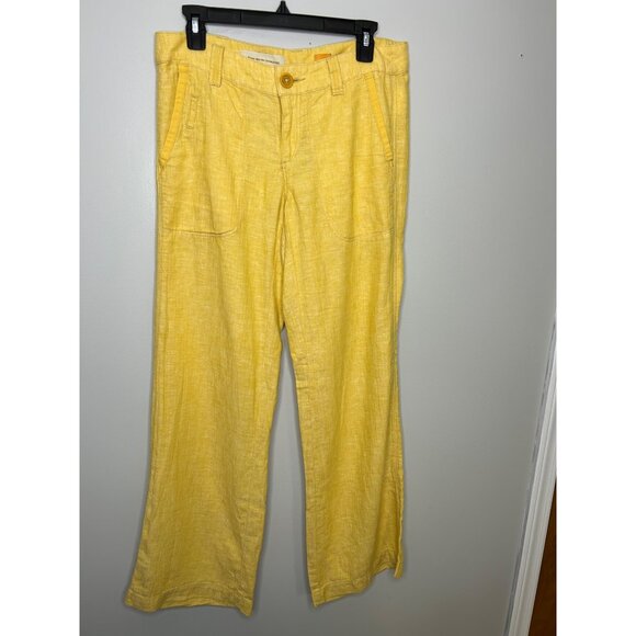Anthropologie Pants - Anthropologie pilcro and the Letter press Linen yellow pants Women's Sz 4